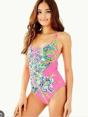Bright Pink Floral One-Piece Swimsuit